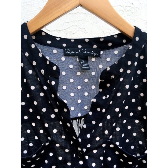 French Laundry High-Low Tie-Front Shirt (M) - Picture 2 of 5